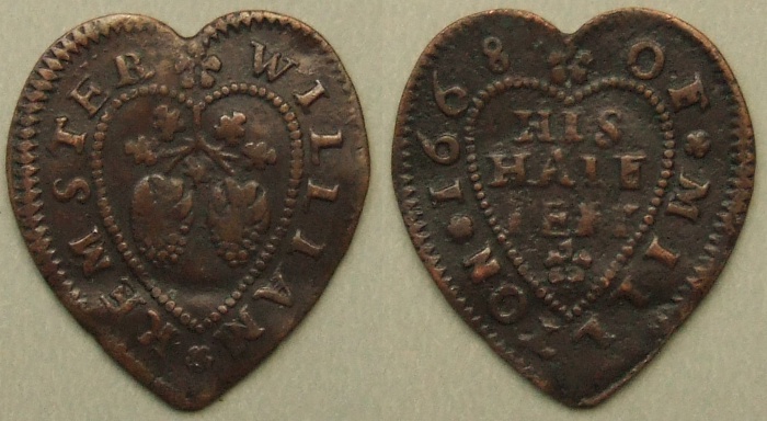 Milton-next-Gravesend, William Kempster 1668, heart-shaped